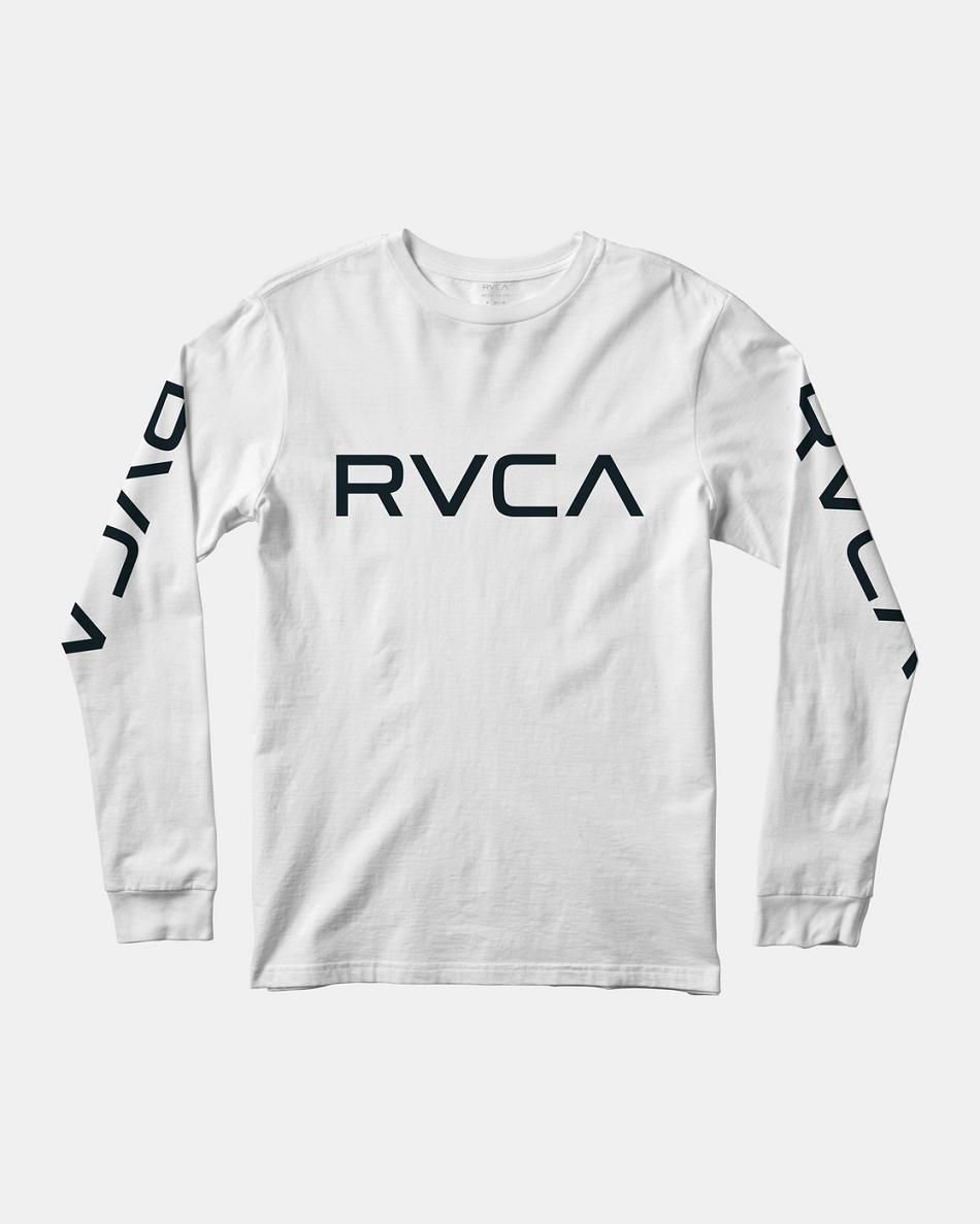 Camiseta Tirantes Rvca Big RVCA Long Sleeve Niño White/Black | FCOUI94198