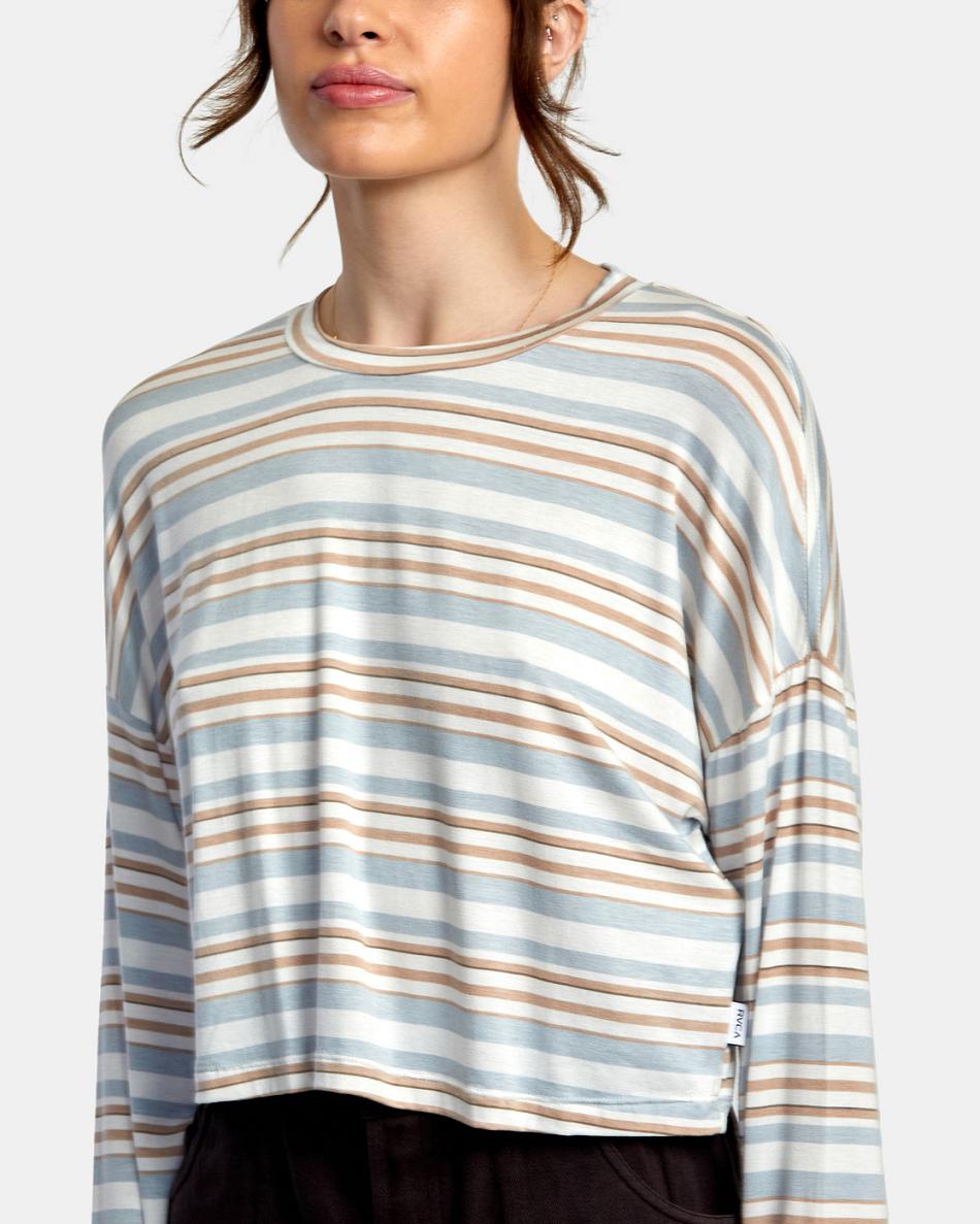 Camiseta Tirantes Rvca Countdown II Long Sleeve Mujer Cloud | COXBR12599