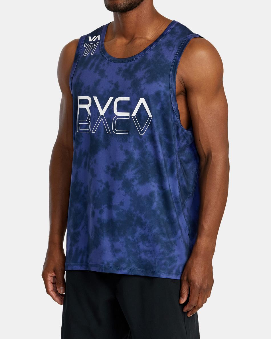 Camiseta Tirantes Rvca Deporte Vent Tie-Dyed Hombre Purps Tie Dye | COEAH14984