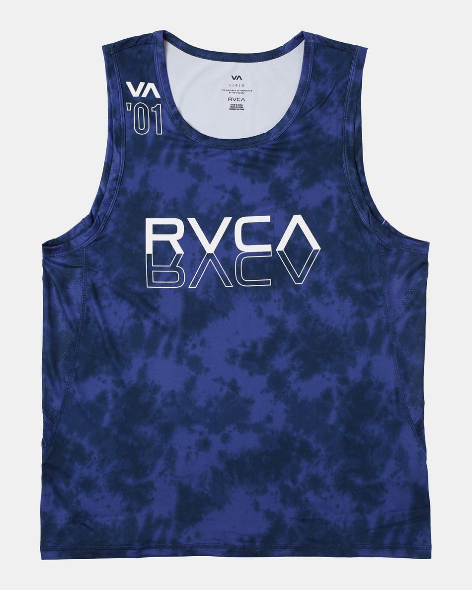 Camiseta Tirantes Rvca Deporte Vent Tie-Dyed Hombre Purps Tie Dye | COEAH14984