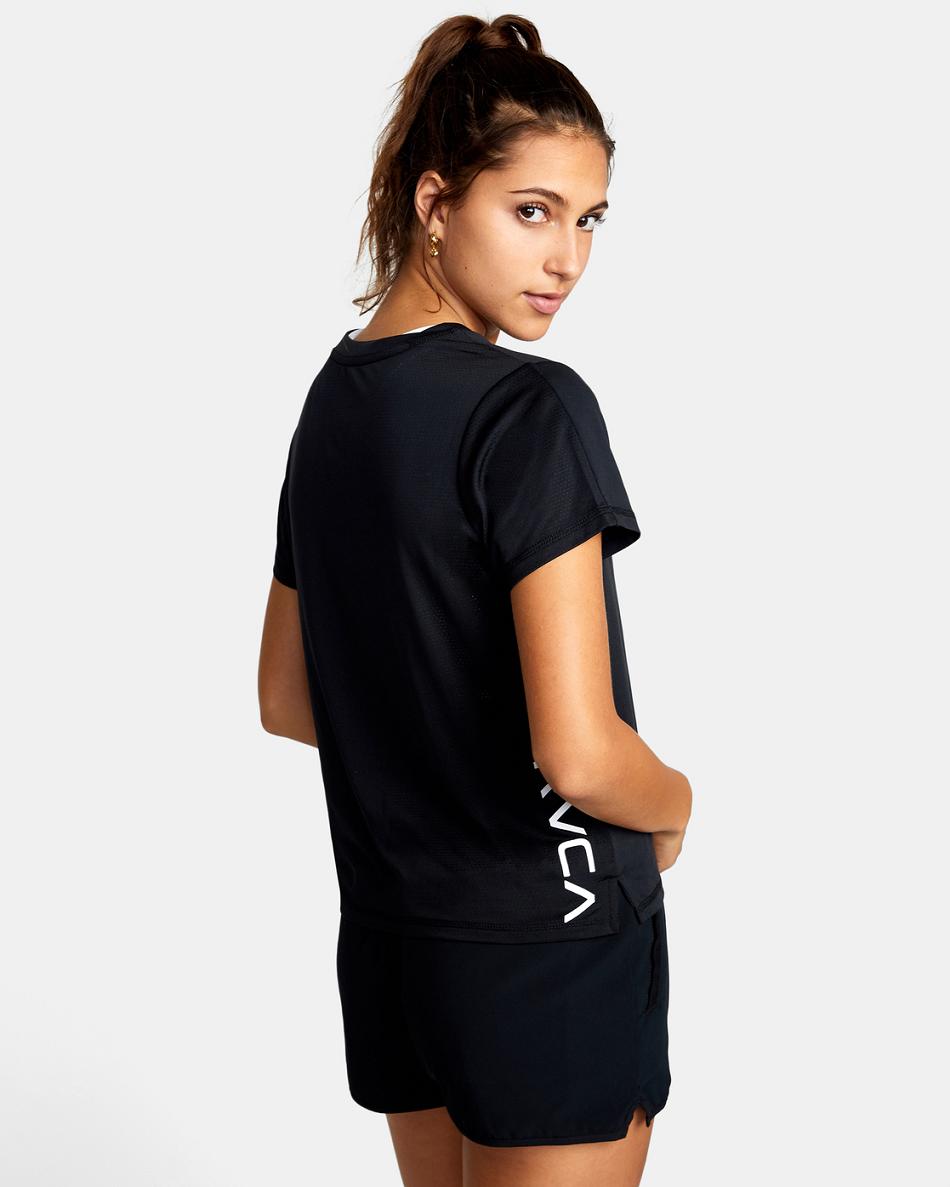 Camiseta Tirantes Rvca Deporte Vent Workout Mujer Negras | COQAV50444