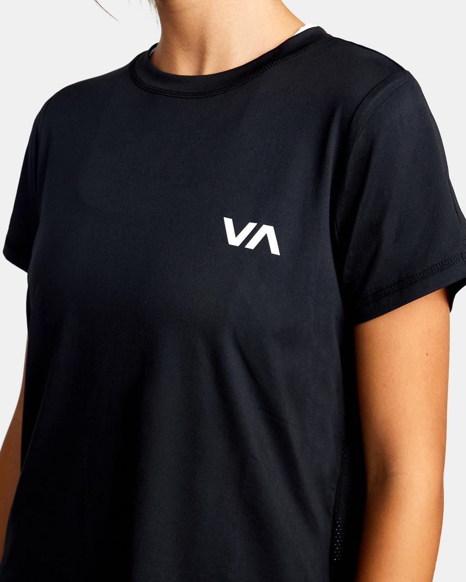 Camiseta Tirantes Rvca Deporte Vent Workout Mujer Negras | COQAV50444