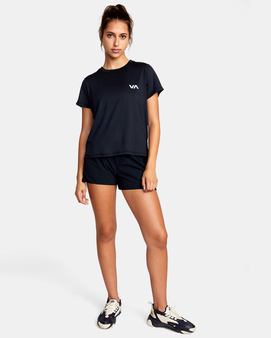 Camiseta Tirantes Rvca Deporte Vent Workout Mujer Negras | COQAV50444