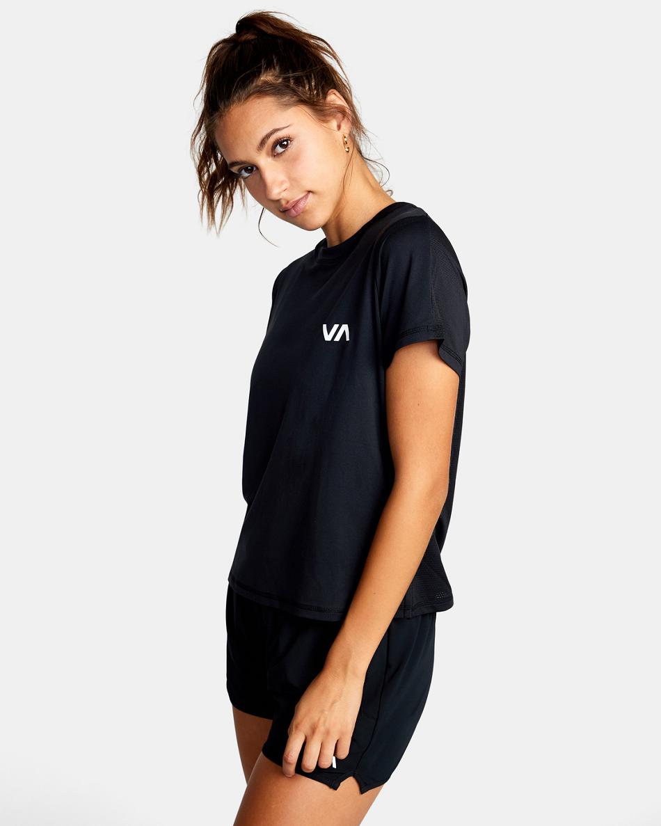 Camiseta Tirantes Rvca Deporte Vent Workout Mujer Negras | COQAV50444