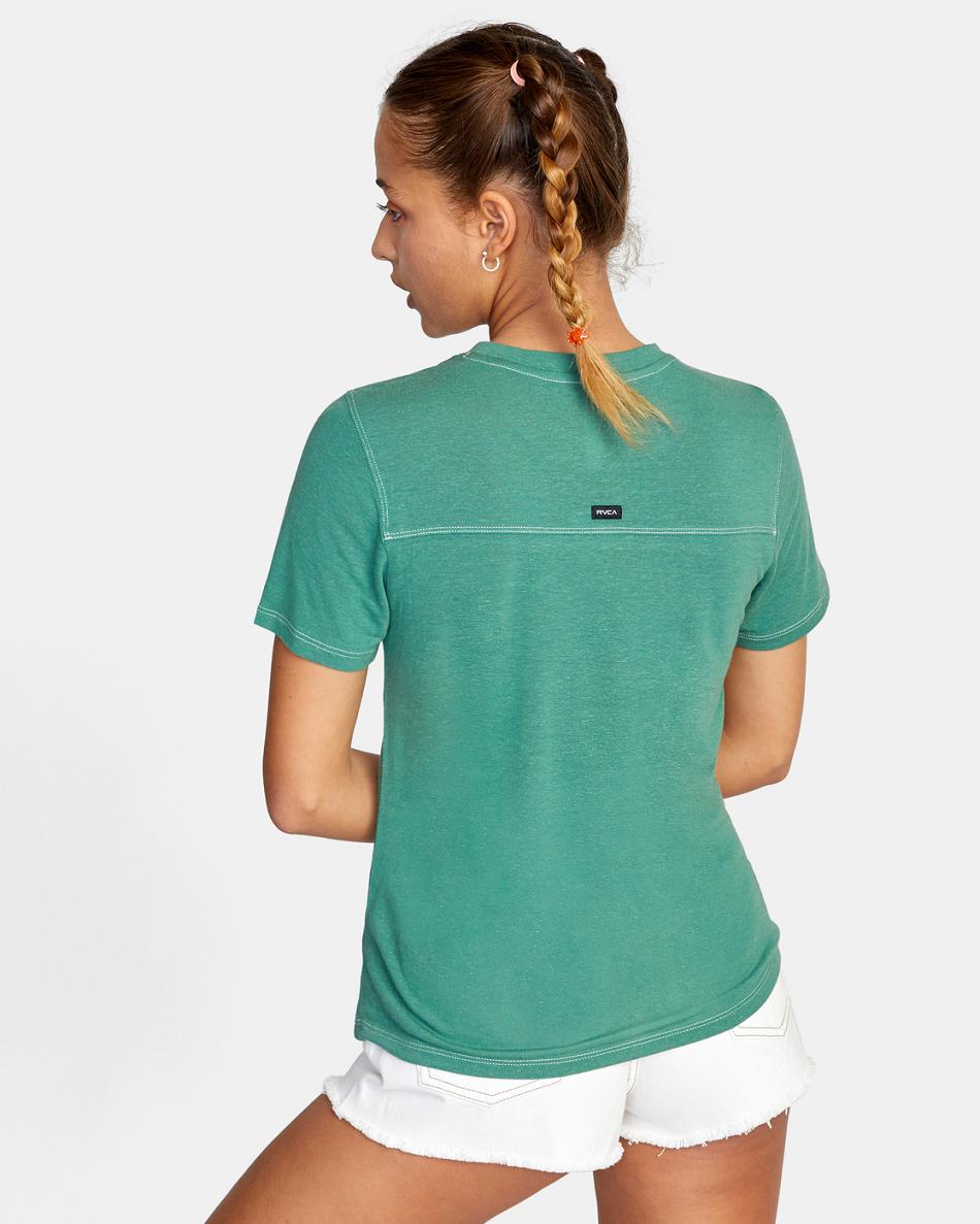 Camiseta Tirantes Rvca Fielder Knit Mujer Verde | COJKU12907