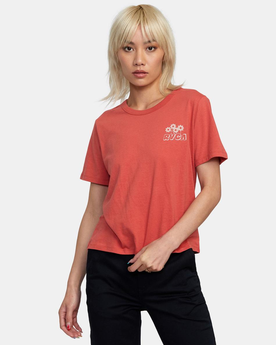 Camiseta Tirantes Rvca Gardener Estampadas Mujer Rojas | CONZX74395