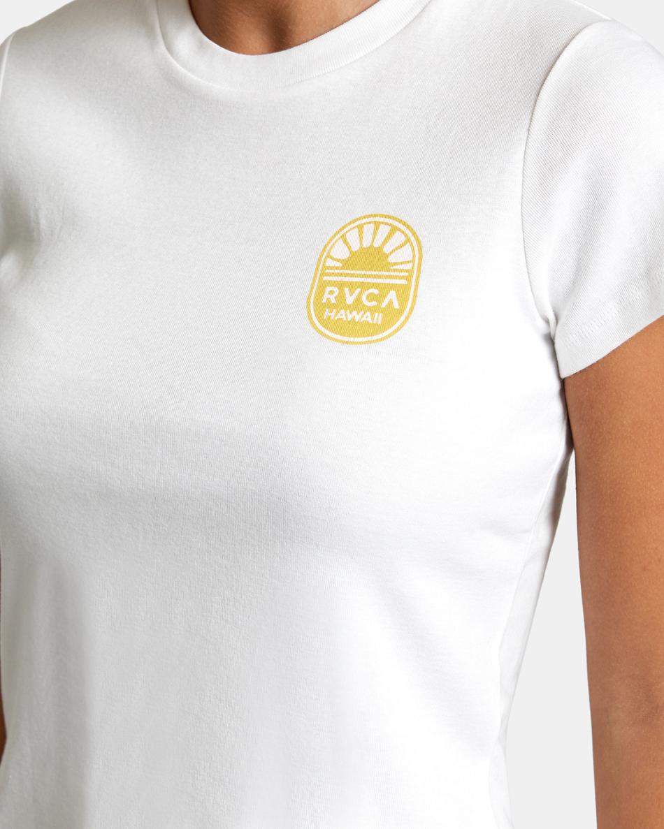 Camiseta Tirantes Rvca Hawaii Sunset Mujer Blancas | XCOGW30959