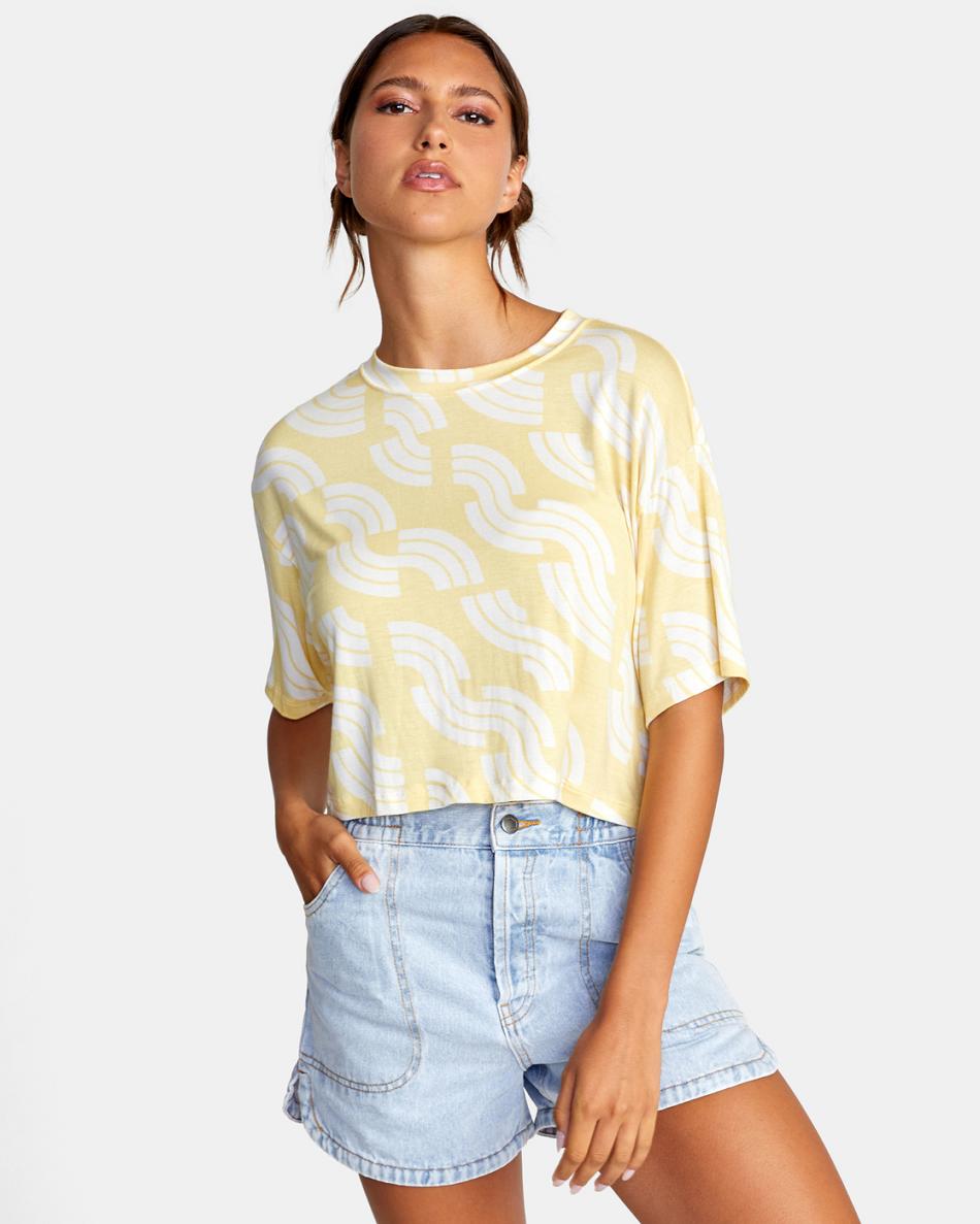 Camiseta Tirantes Rvca Hooky Mujer Amarillo | COQAV61545