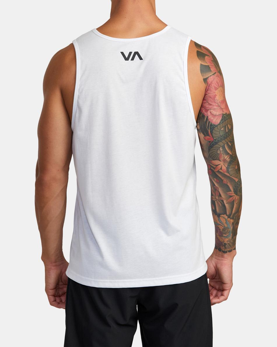 Camiseta Tirantes Rvca Icon Hombre Blancas | CONZX54390