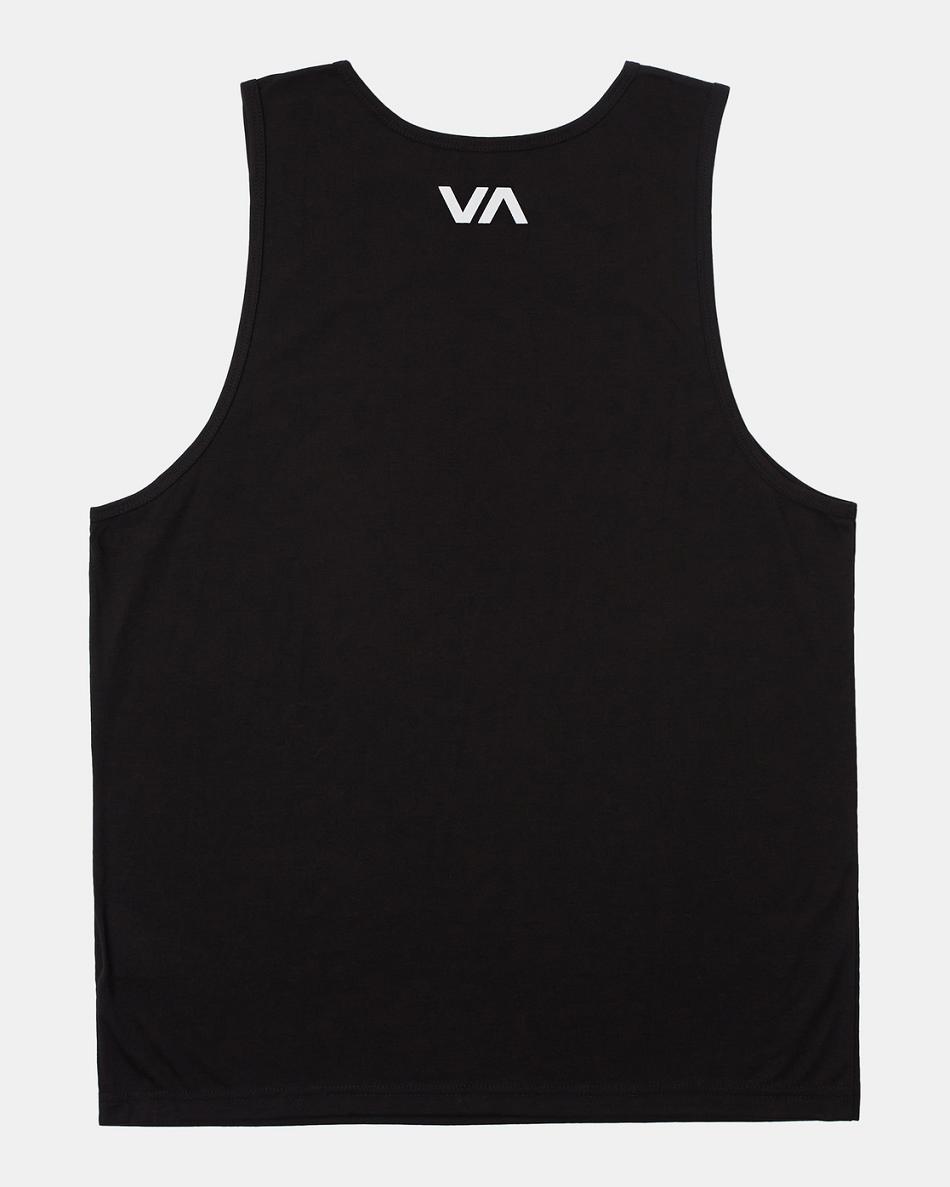 Camiseta Tirantes Rvca Icon Hombre Negras | GCOUC23918