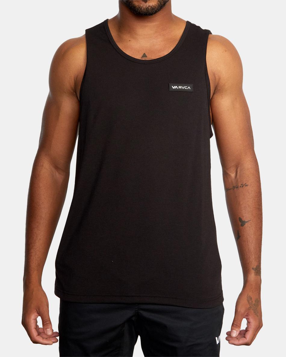 Camiseta Tirantes Rvca Icon Hombre Negras | GCOUC23918