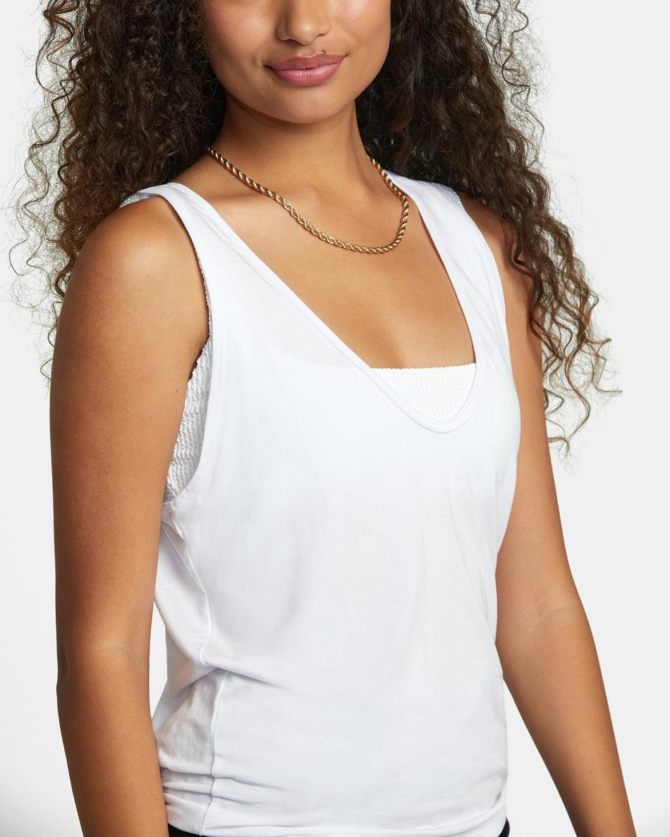 Camiseta Tirantes Rvca Minted Mujer Blancas | PCOQX65247