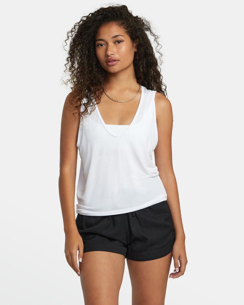 Camiseta Tirantes Rvca Minted Mujer Blancas | PCOQX65247