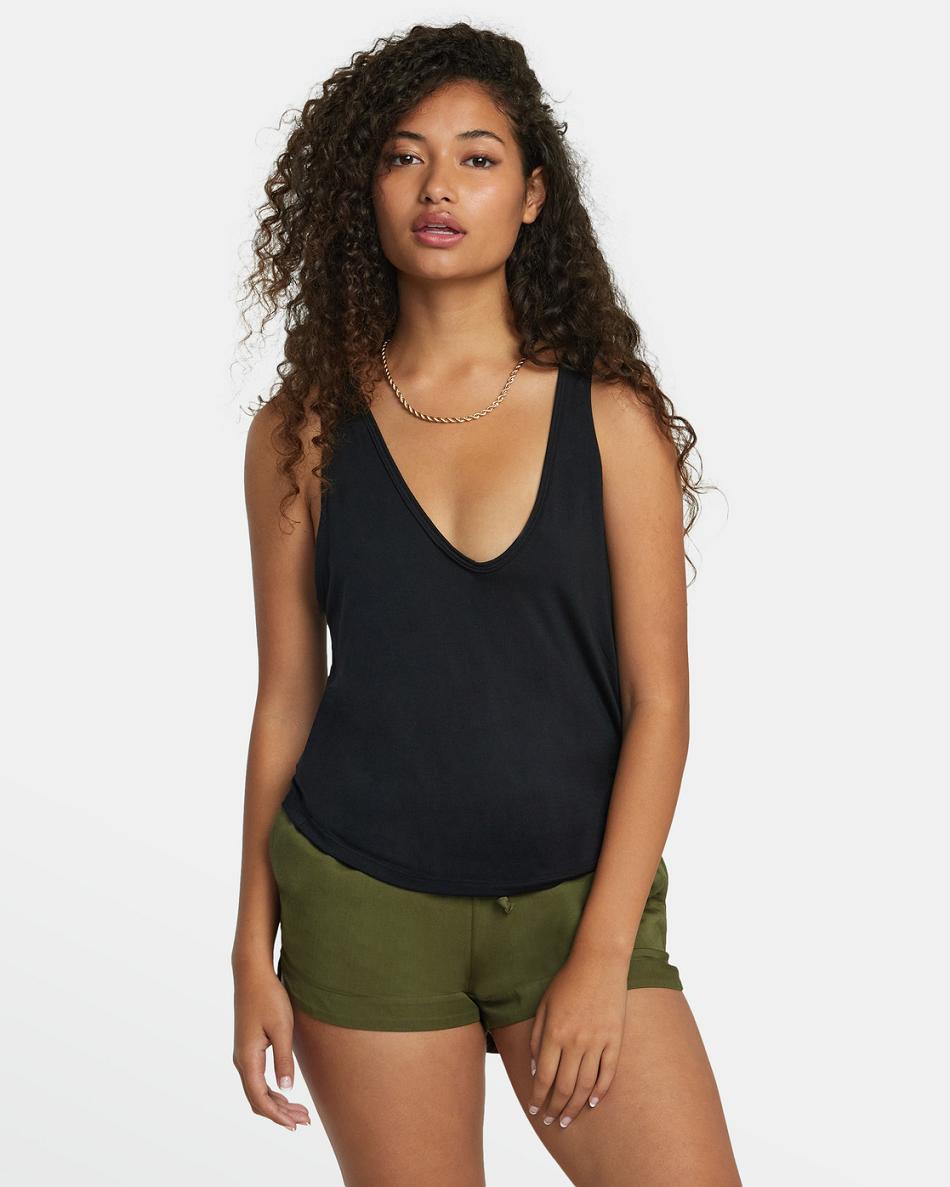 Camiseta Tirantes Rvca Minted Mujer Negras | ACOWC86951