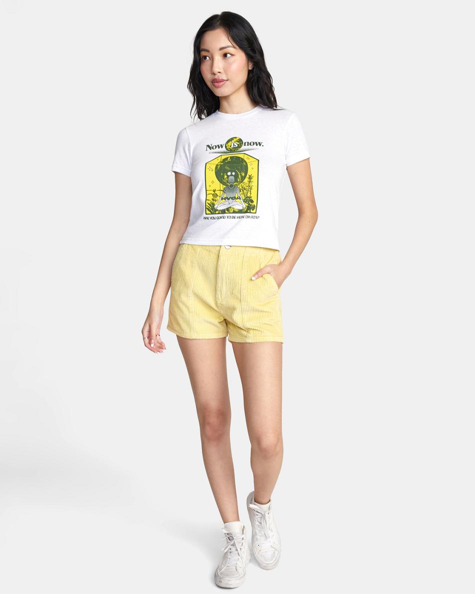 Camiseta Tirantes Rvca Now Is Now Shrunken Estampadas Mujer Blancas | FCOHY26574