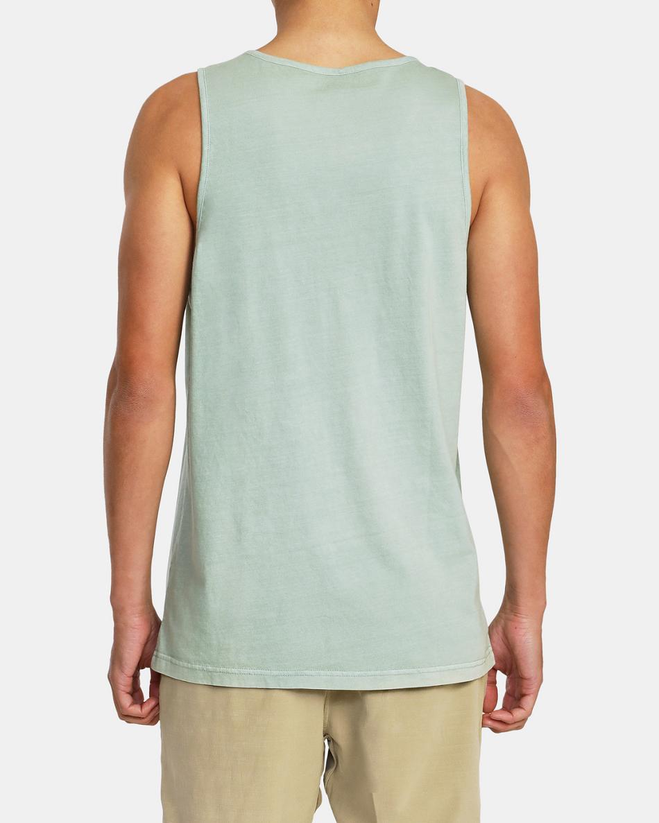 Camiseta Tirantes Rvca PTC Pigment T-Shirt Hombre Verde | XCOBH54774