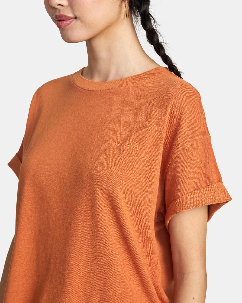 Camiseta Tirantes Rvca Ptc Roll It Embroidered Mujer Amber | GCOEC37369