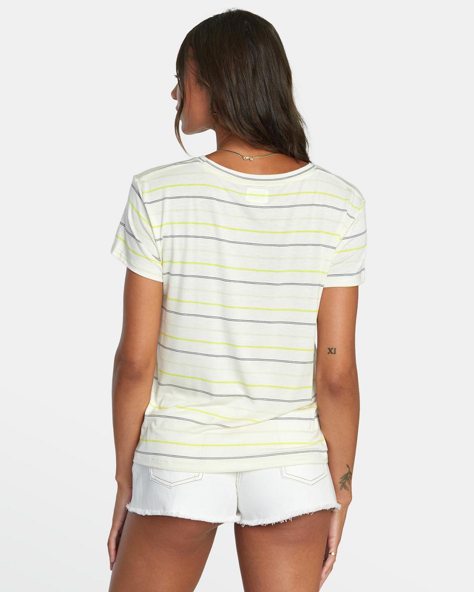 Camiseta Tirantes Rvca Recess 3 Crewneck Mujer Limeade | COJVR10646