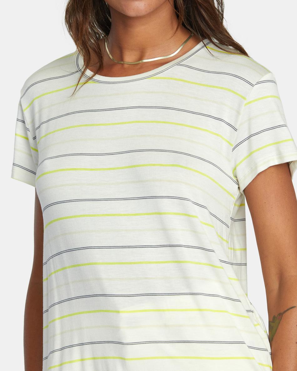 Camiseta Tirantes Rvca Recess 3 Crewneck Mujer Limeade | COJVR10646