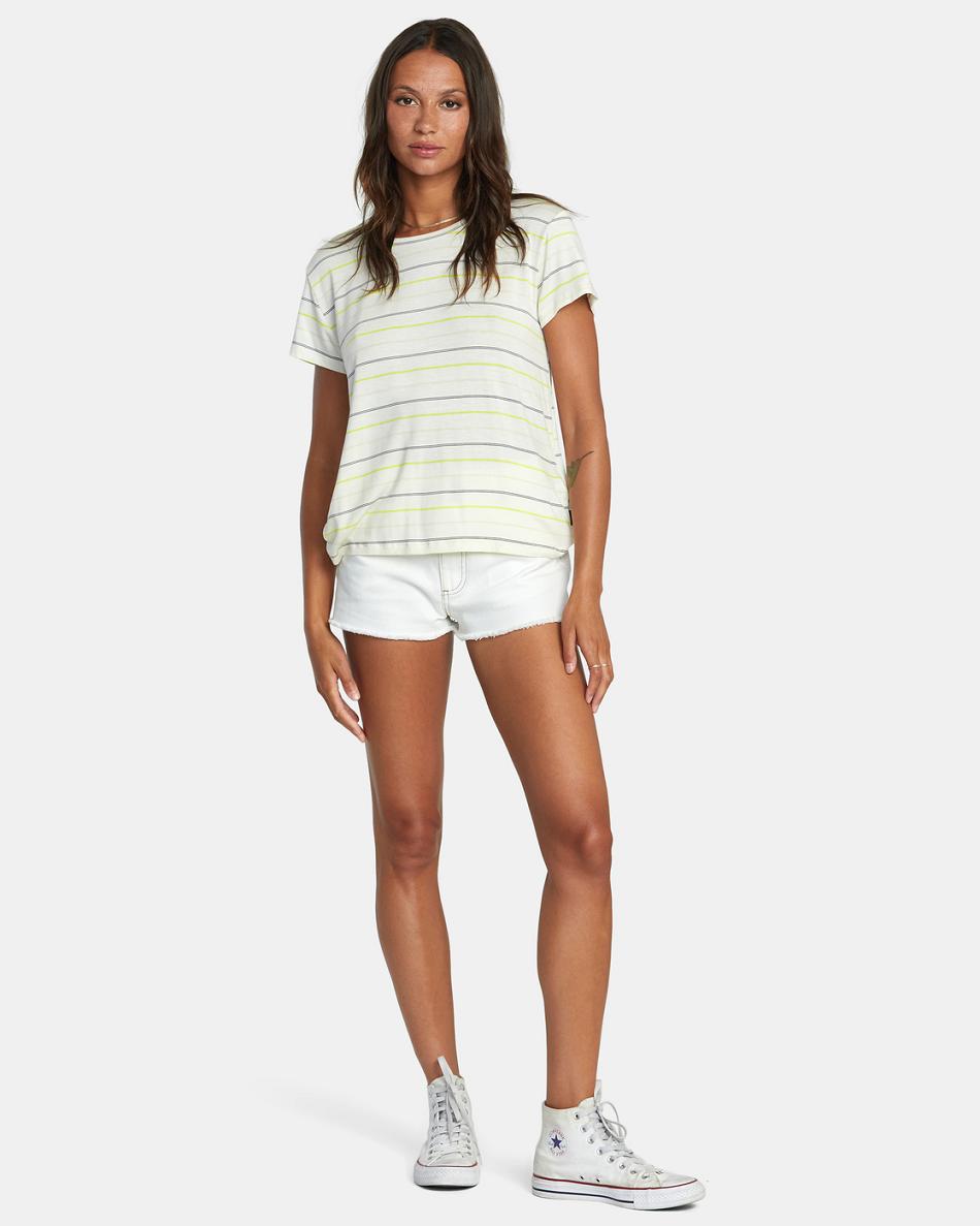 Camiseta Tirantes Rvca Recess 3 Crewneck Mujer Limeade | COJVR10646