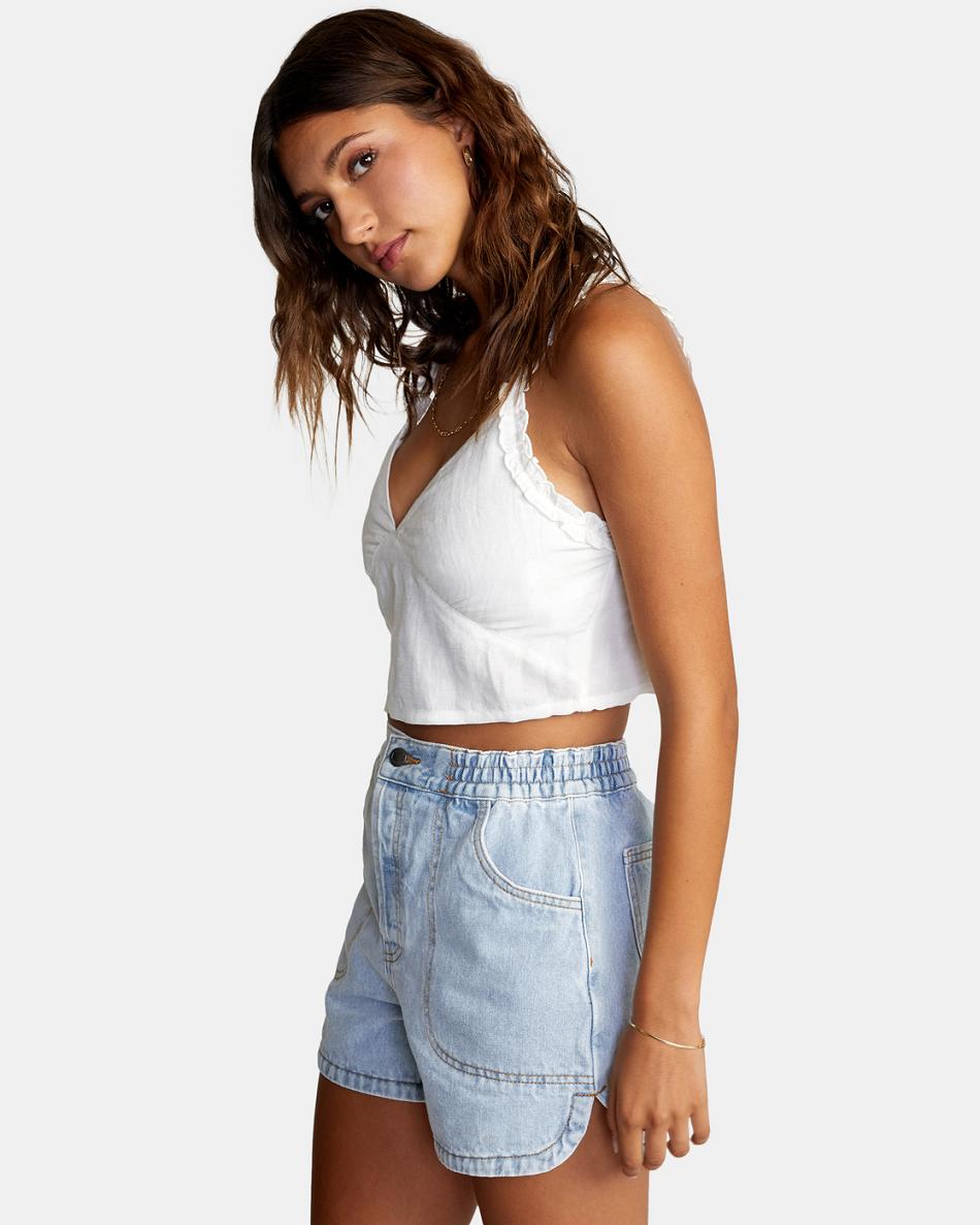 Camiseta Tirantes Rvca Sweetheart Cropped Mujer Cloud | ECOHC18961