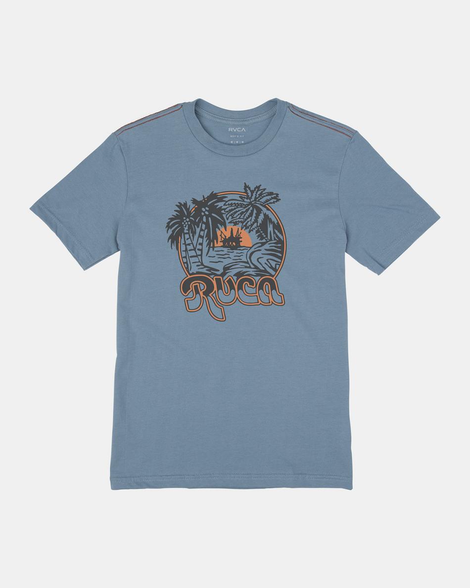 Camiseta Tirantes Rvca Tropical Rig Niño Azules | DCOVO24340