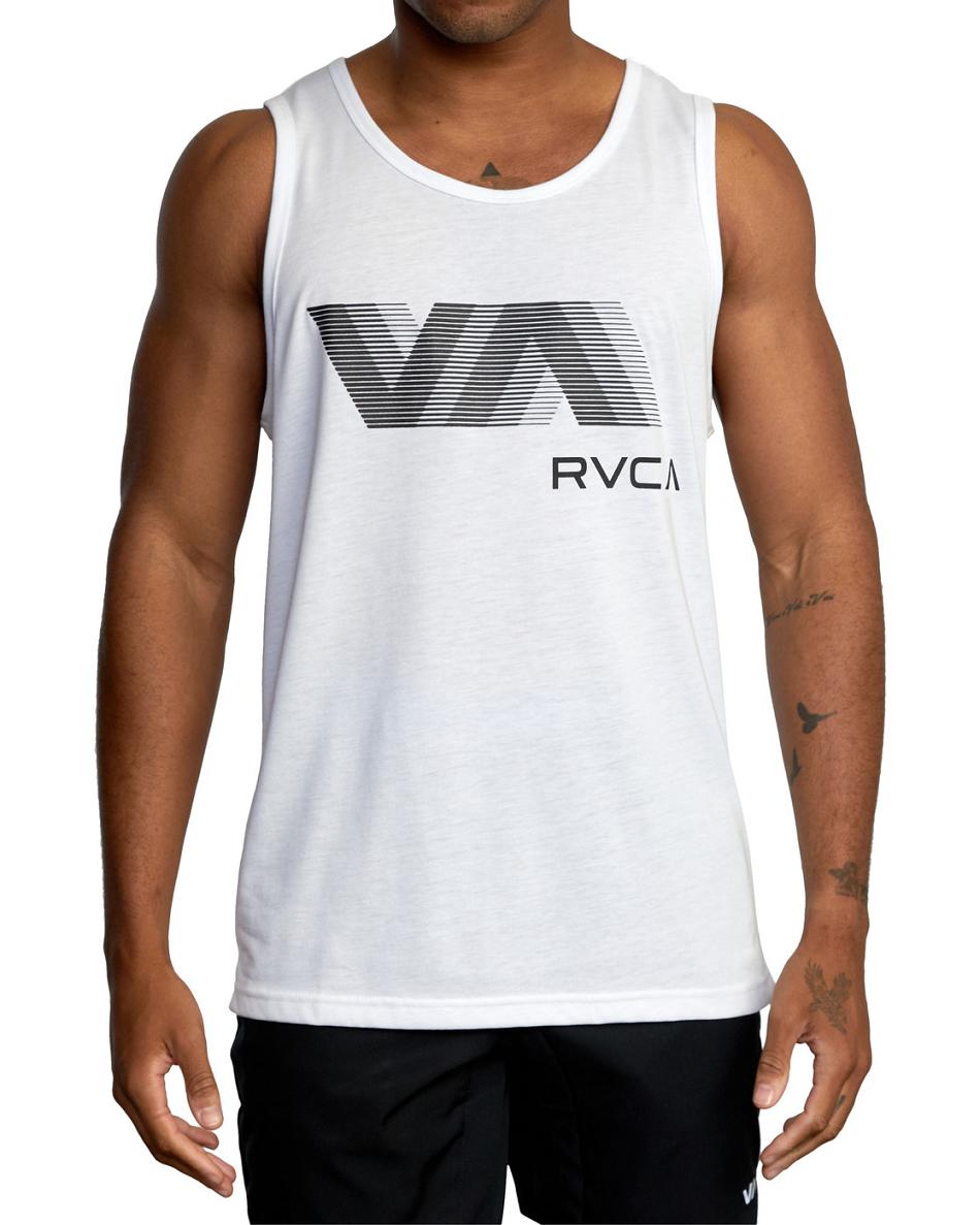 Camiseta Tirantes Rvca VA Blur Hombre Blancas | COJBT94268