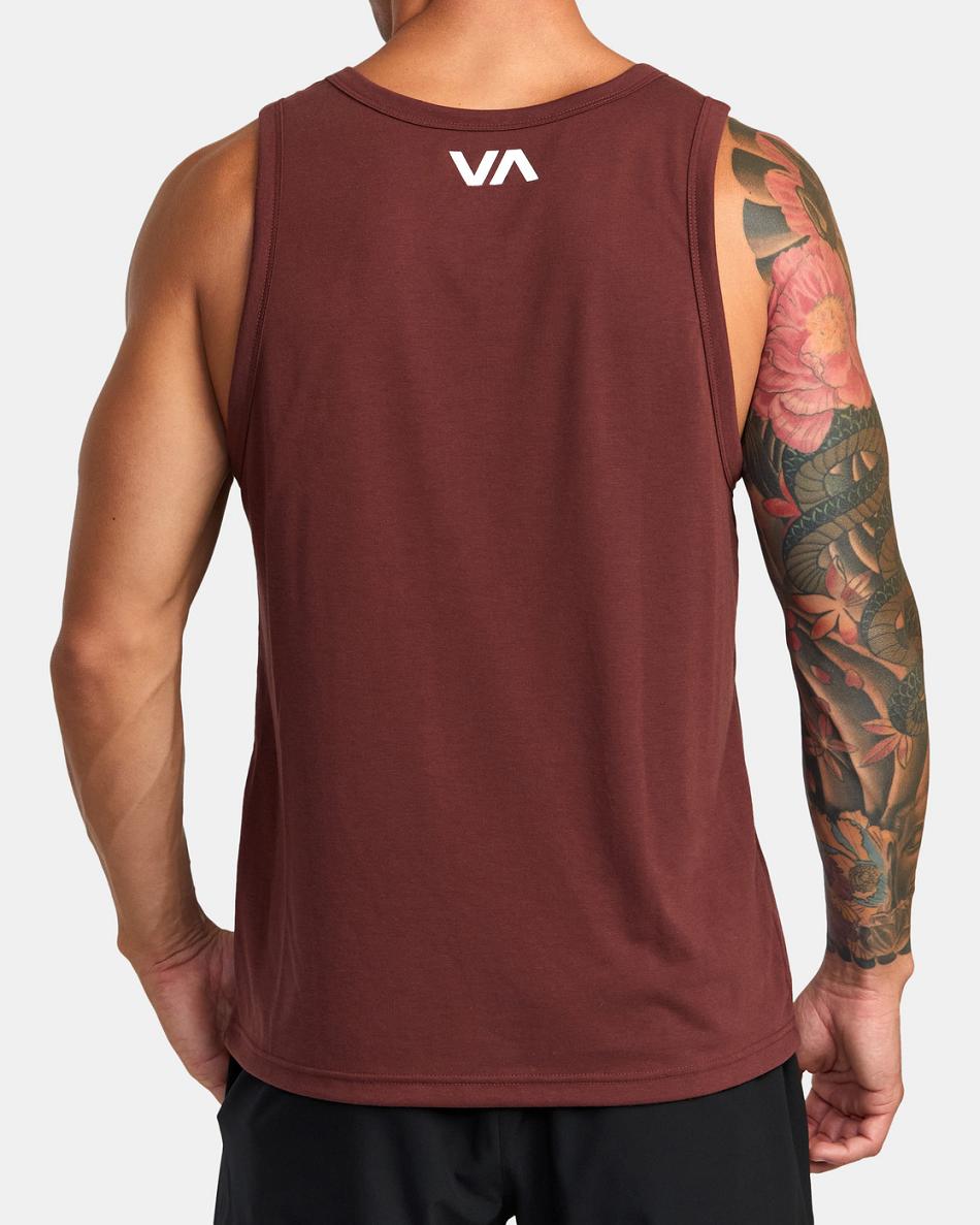 Camiseta Tirantes Rvca VA Blur Hombre Mahogany | COQCS93005