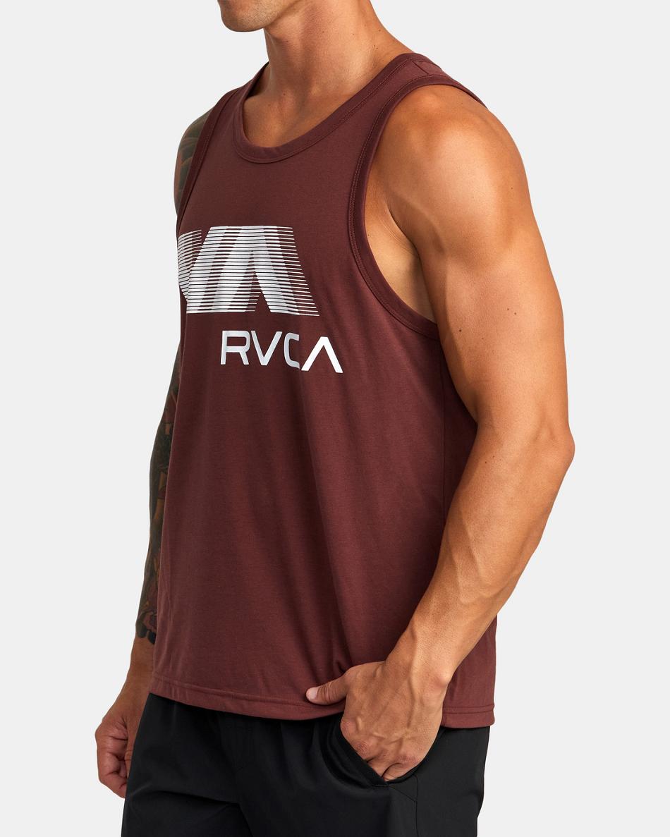 Camiseta Tirantes Rvca VA Blur Hombre Mahogany | COQCS93005