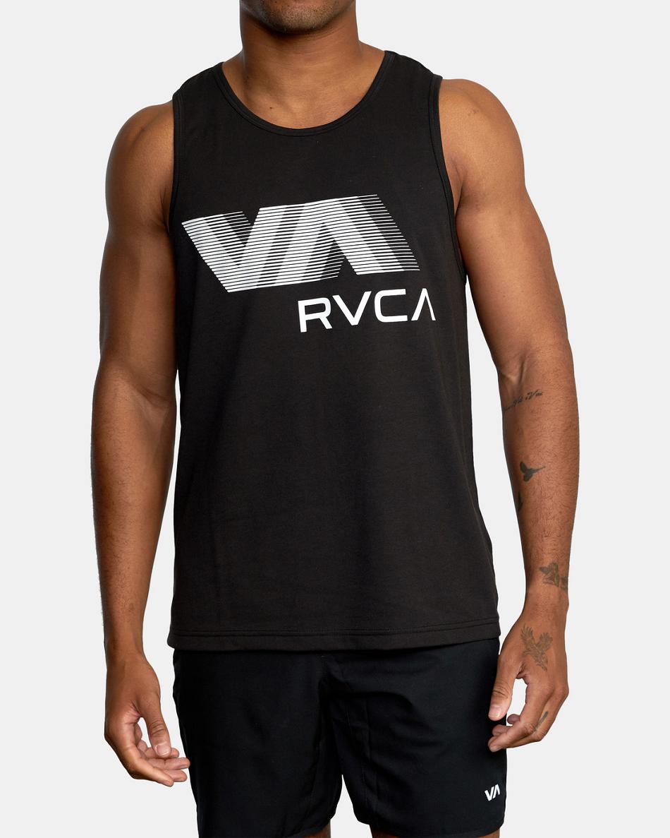 Camiseta Tirantes Rvca VA Blur Hombre Negras | COJVR36442