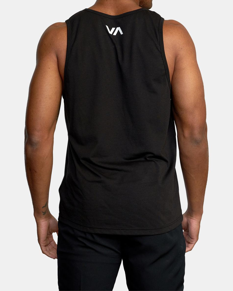 Camiseta Tirantes Rvca VA Blur Hombre Negras | COJVR36442