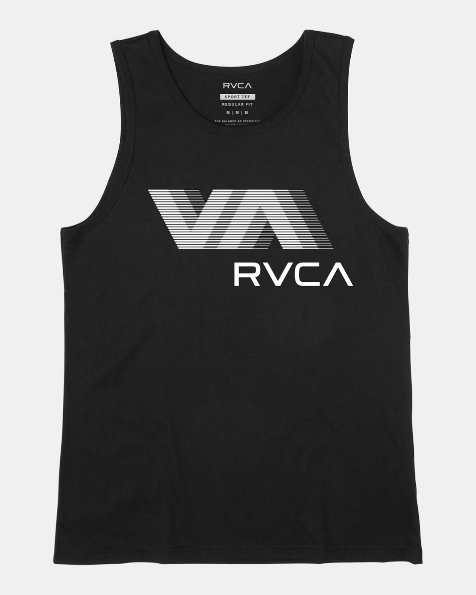 Camiseta Tirantes Rvca VA Blur Hombre Negras | COJVR36442