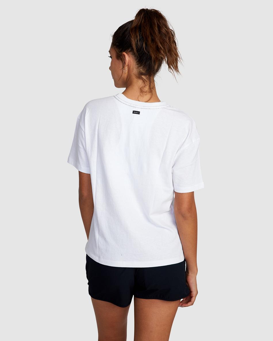 Camiseta Tirantes Rvca VA Essential Mujer Blancas | YCOVQ75877