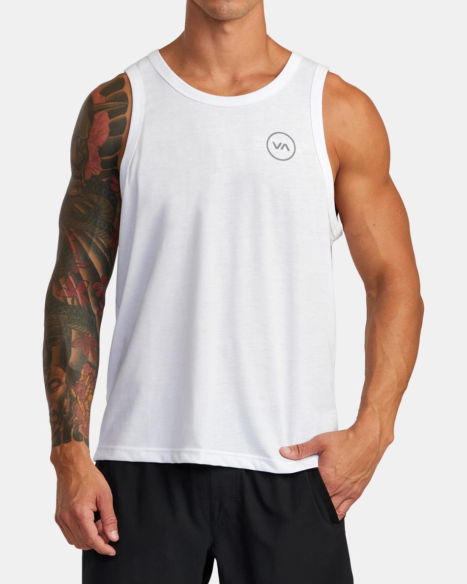 Camiseta Tirantes Rvca VA Levels Hombre Blancas | LCOSX63259