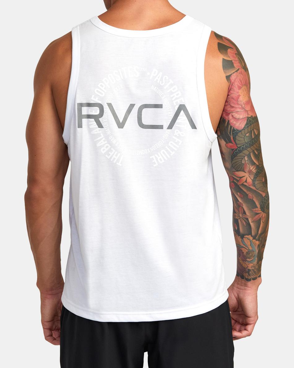 Camiseta Tirantes Rvca VA Levels Hombre Blancas | LCOSX63259