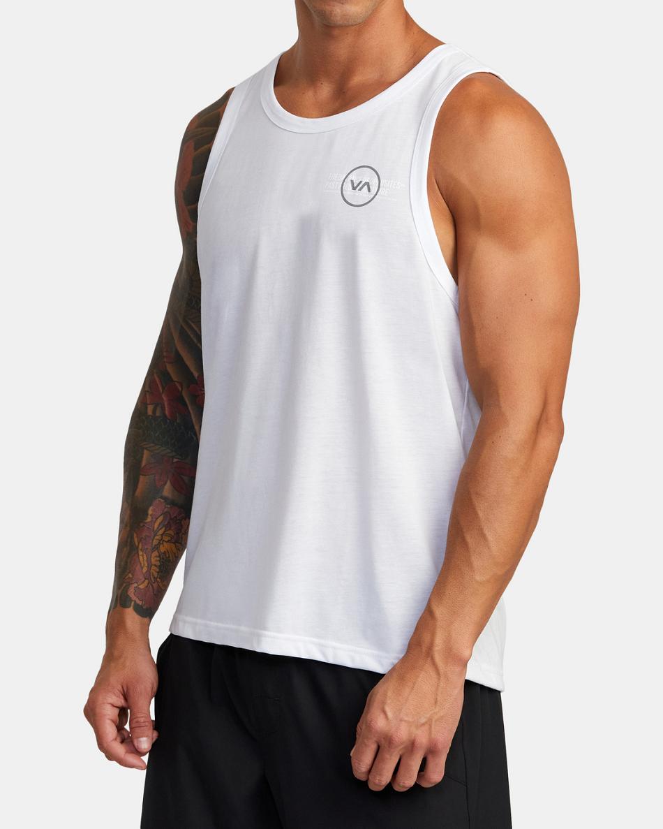 Camiseta Tirantes Rvca VA Levels Hombre Blancas | LCOSX63259