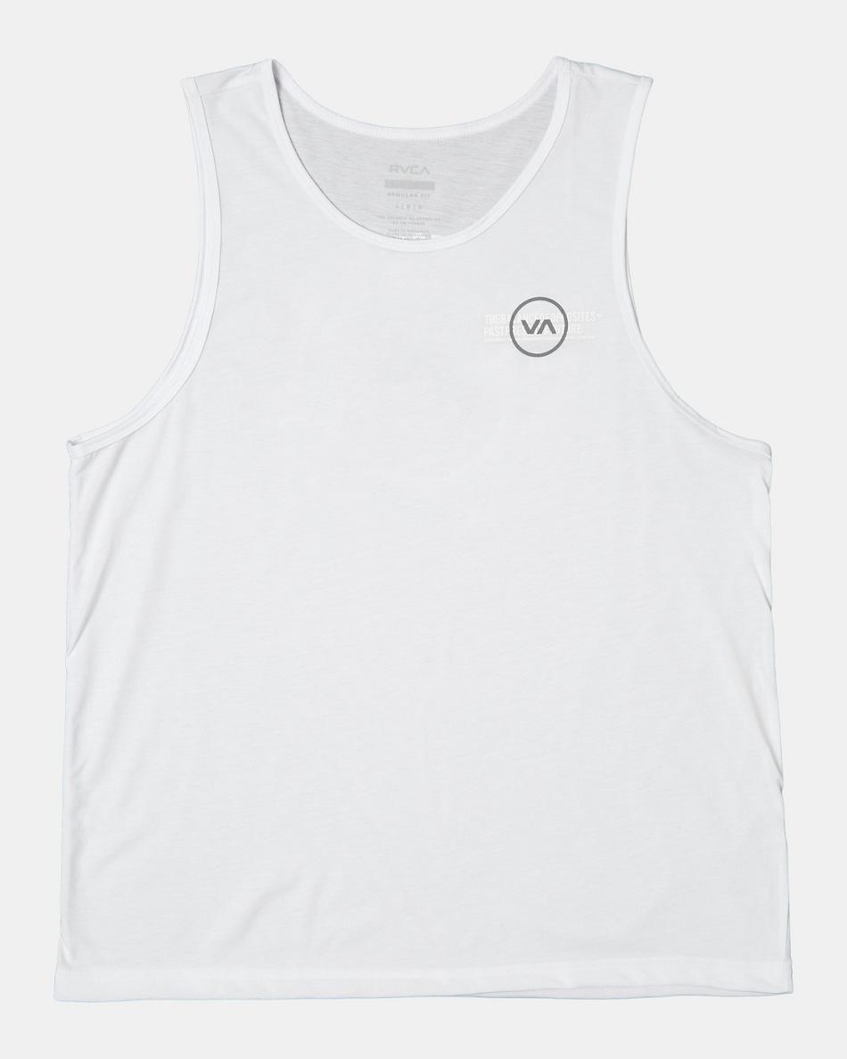 Camiseta Tirantes Rvca VA Levels Hombre Blancas | LCOSX63259