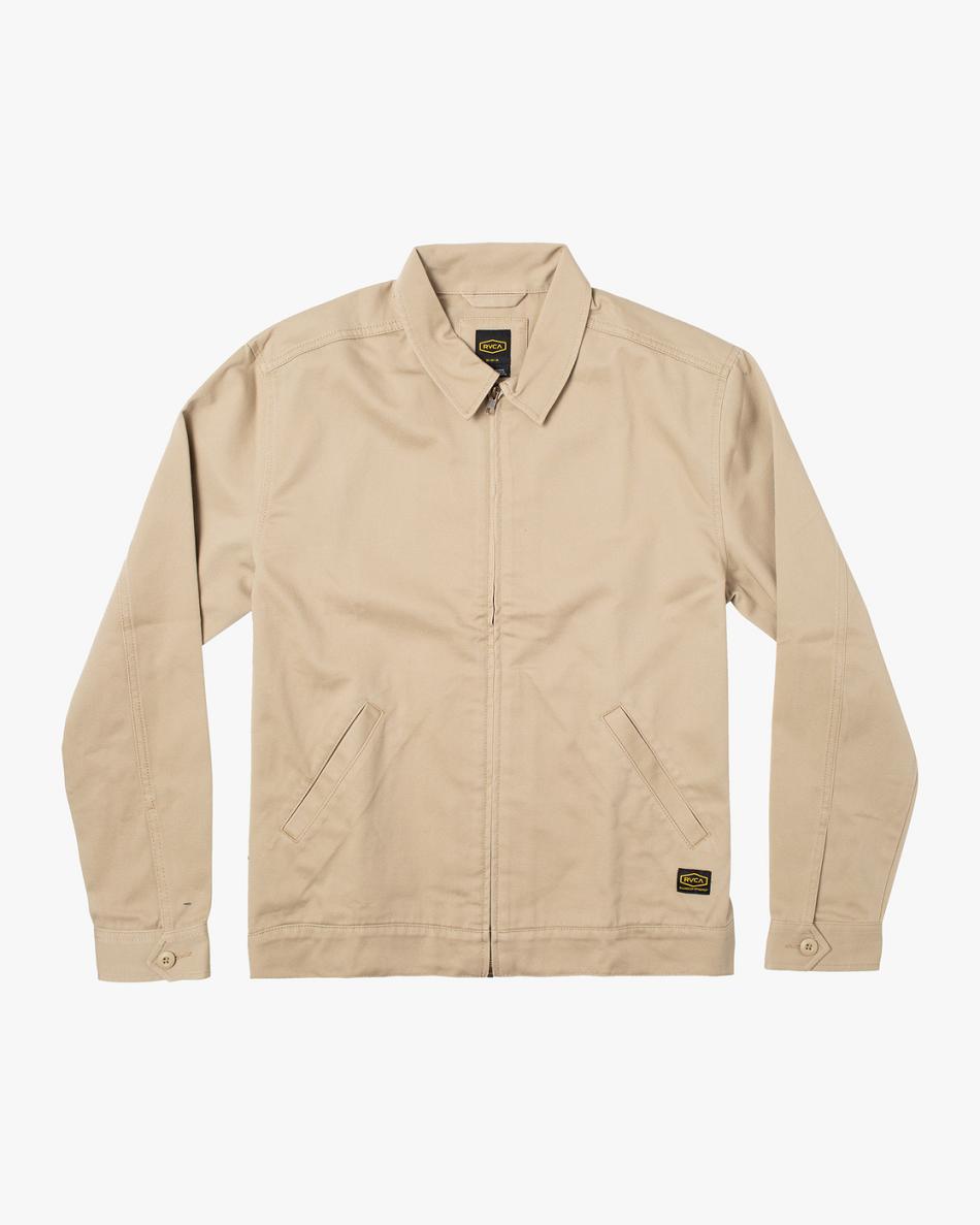 Chaquetas Rvca Day Shift Hombre Kaki | ZCONQ93454