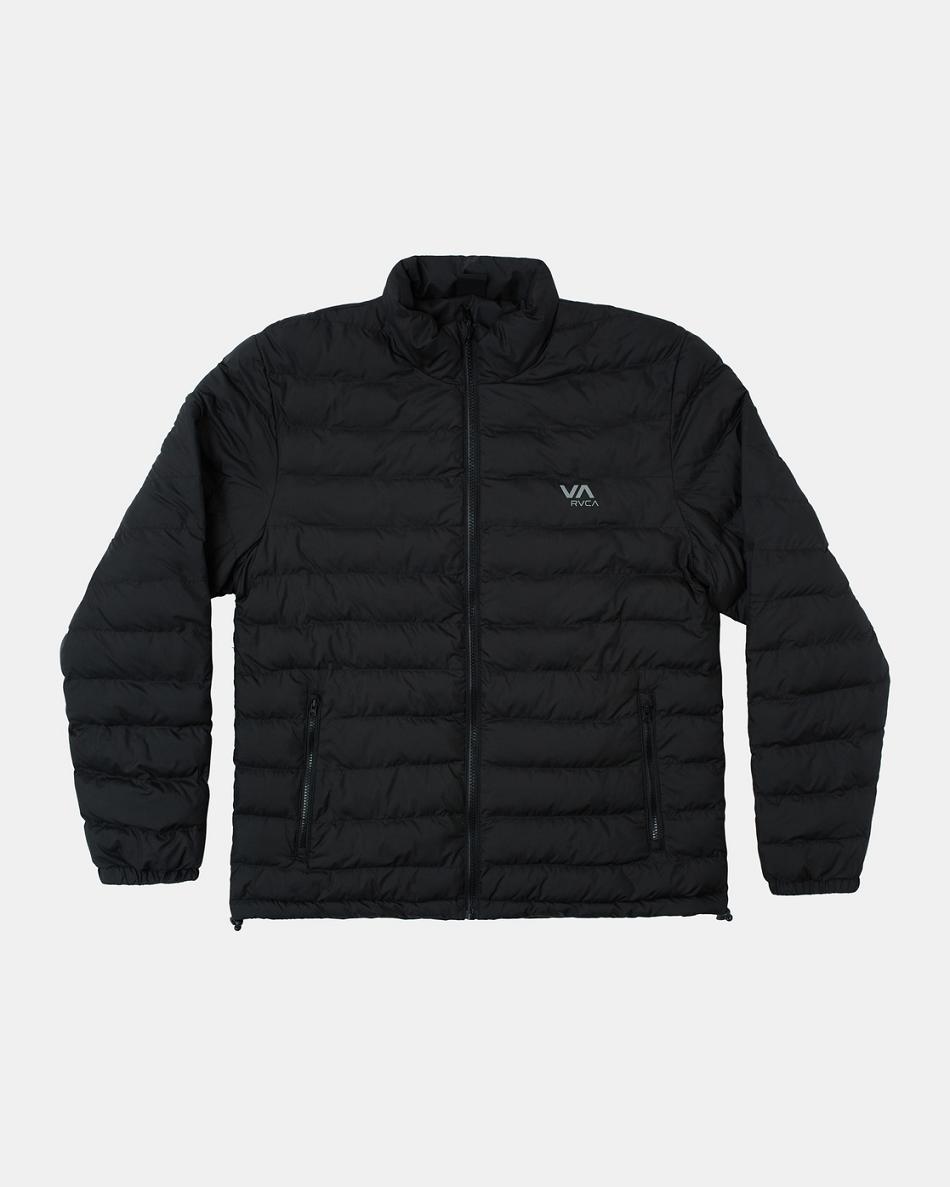 Chaquetas Rvca Packable Puffa Hombre Negras | COQAV87445