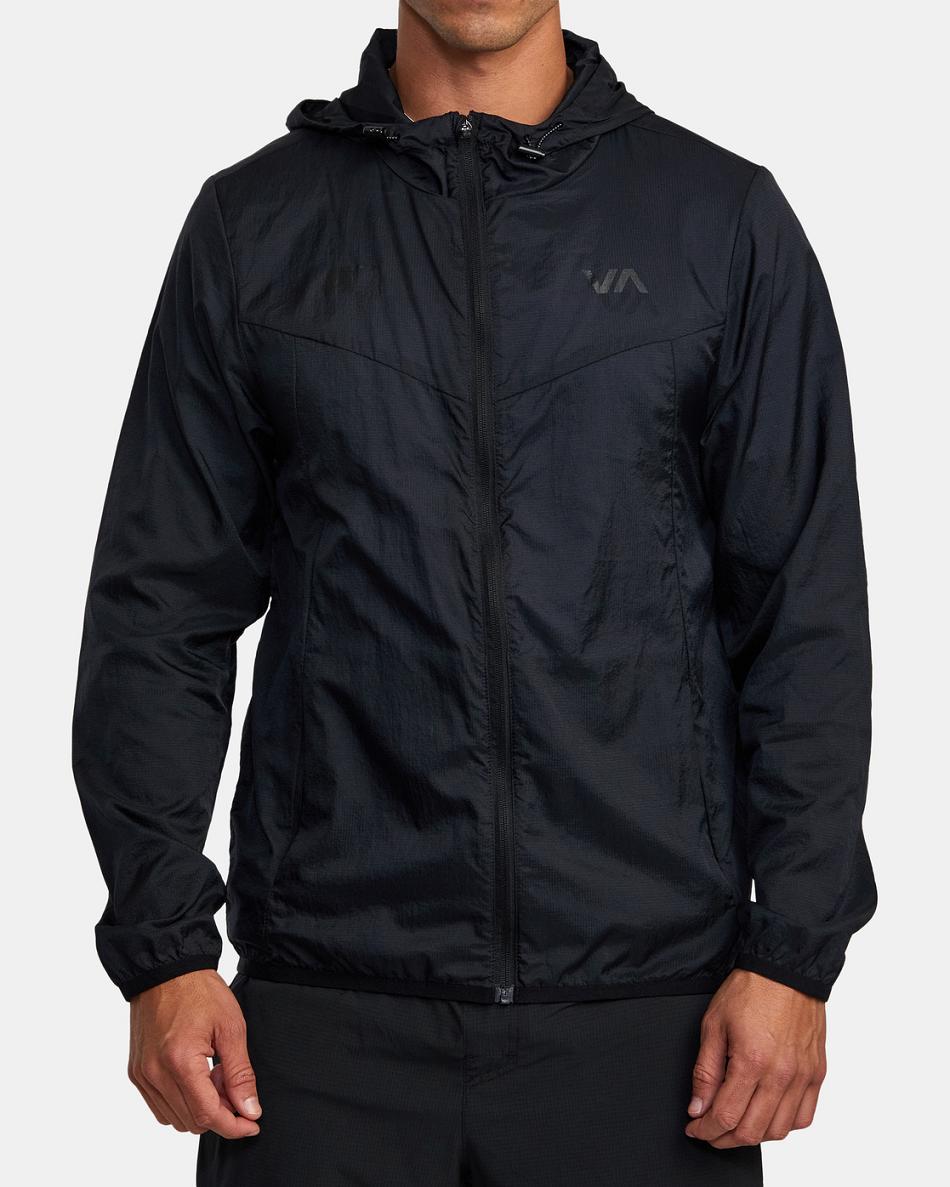 Chaquetas Rvca RVCA Runner Ligeros Entrenamiento Hombre Negras | GCOEC29717