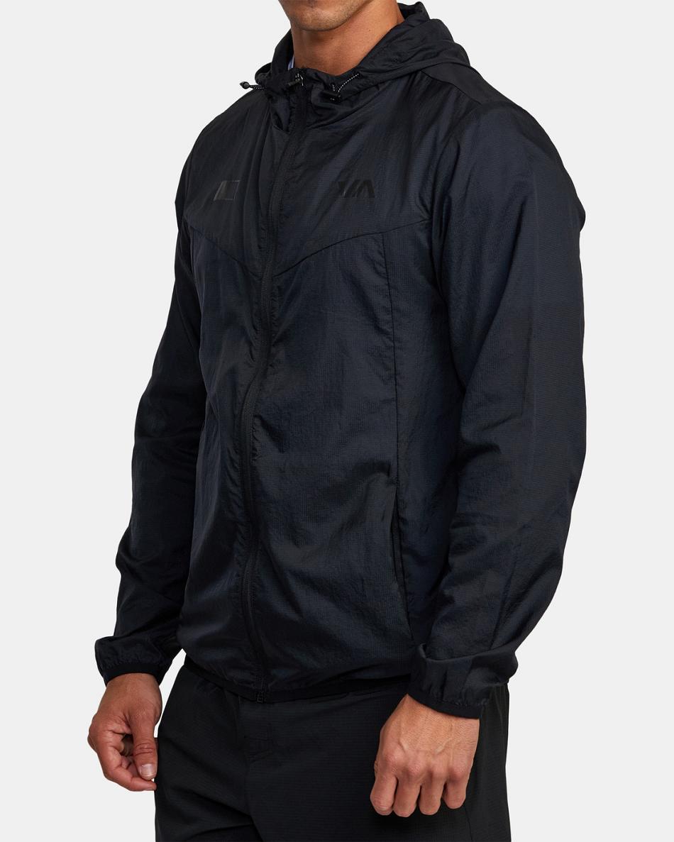 Chaquetas Rvca RVCA Runner Ligeros Entrenamiento Hombre Negras | GCOEC29717