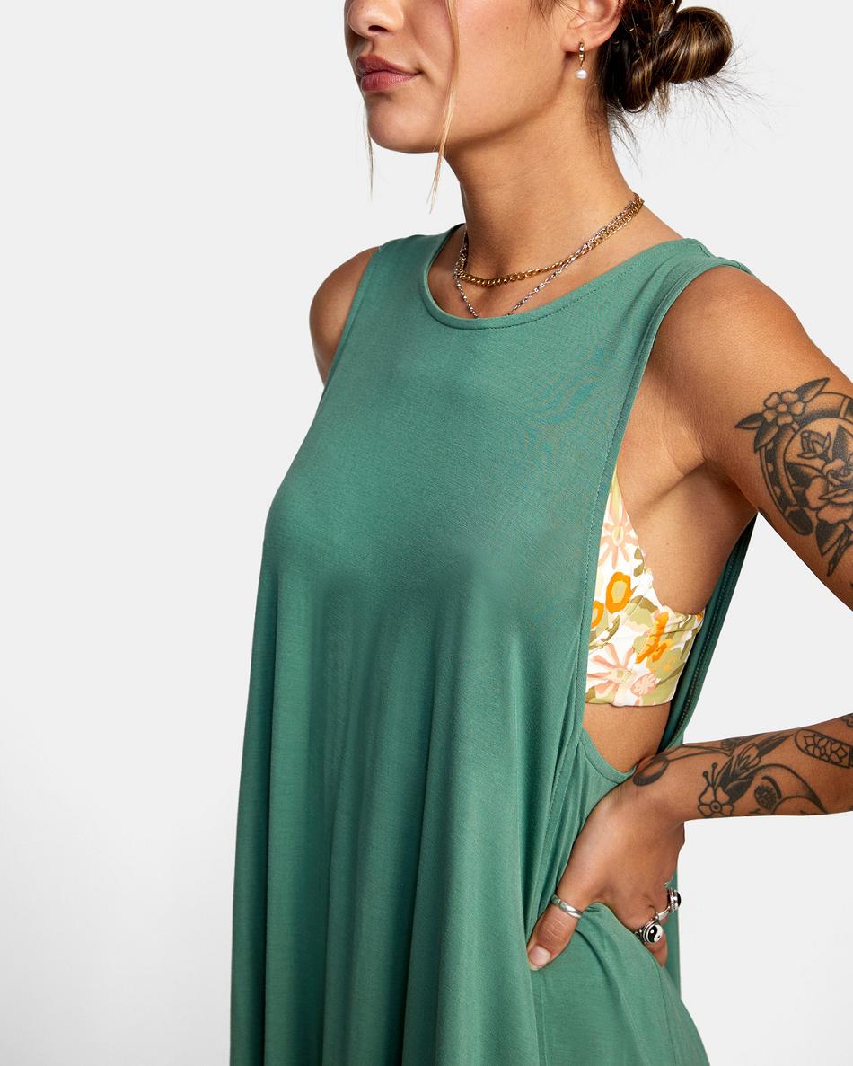 Cover ups Rvca Eclipse Tank Mujer Verde | GCOEC20069