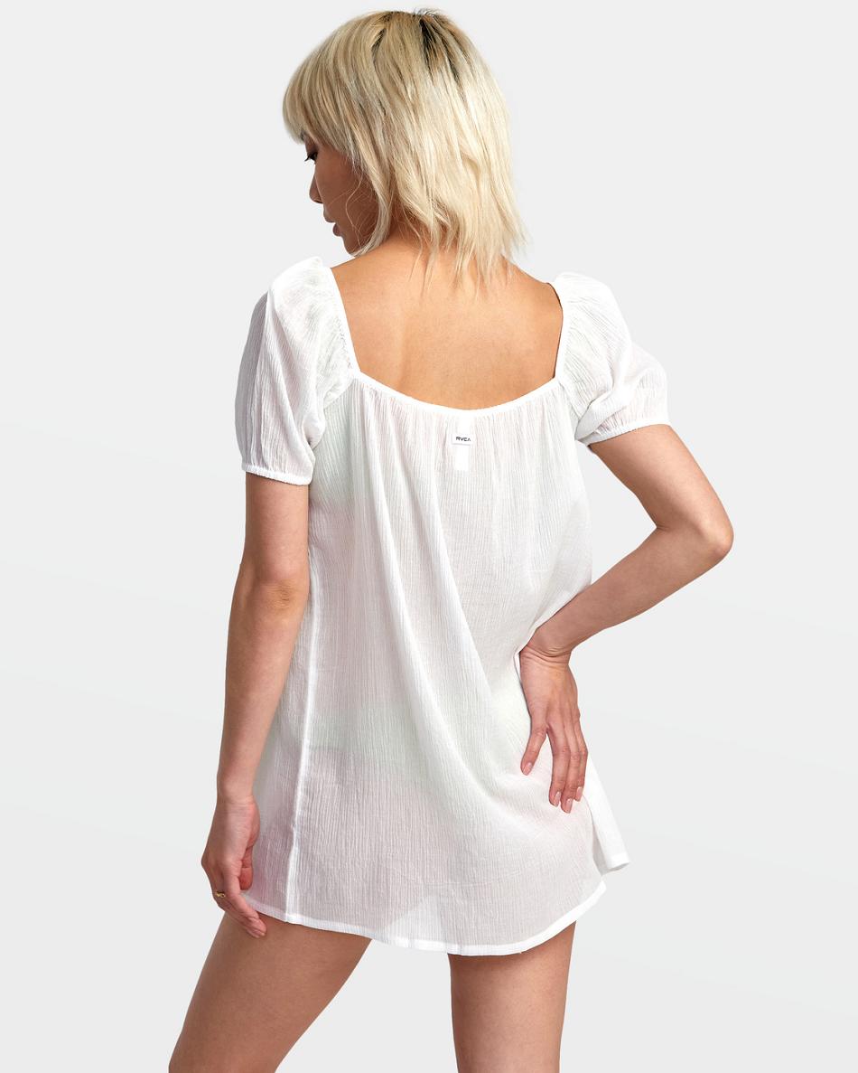 Cover ups Rvca Hit Repeat Mujer Blancas | ACOWC90913