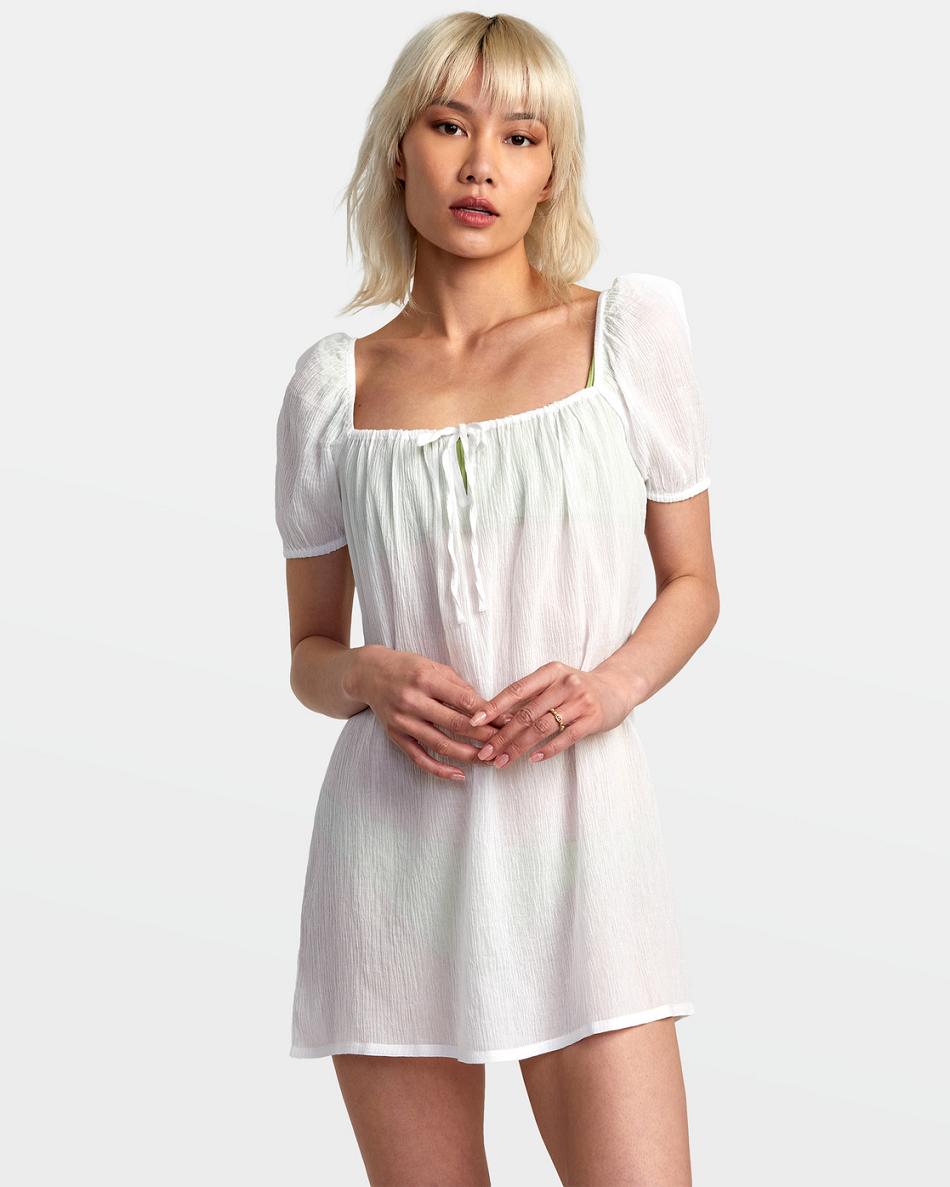 Cover ups Rvca Hit Repeat Mujer Blancas | ACOWC90913