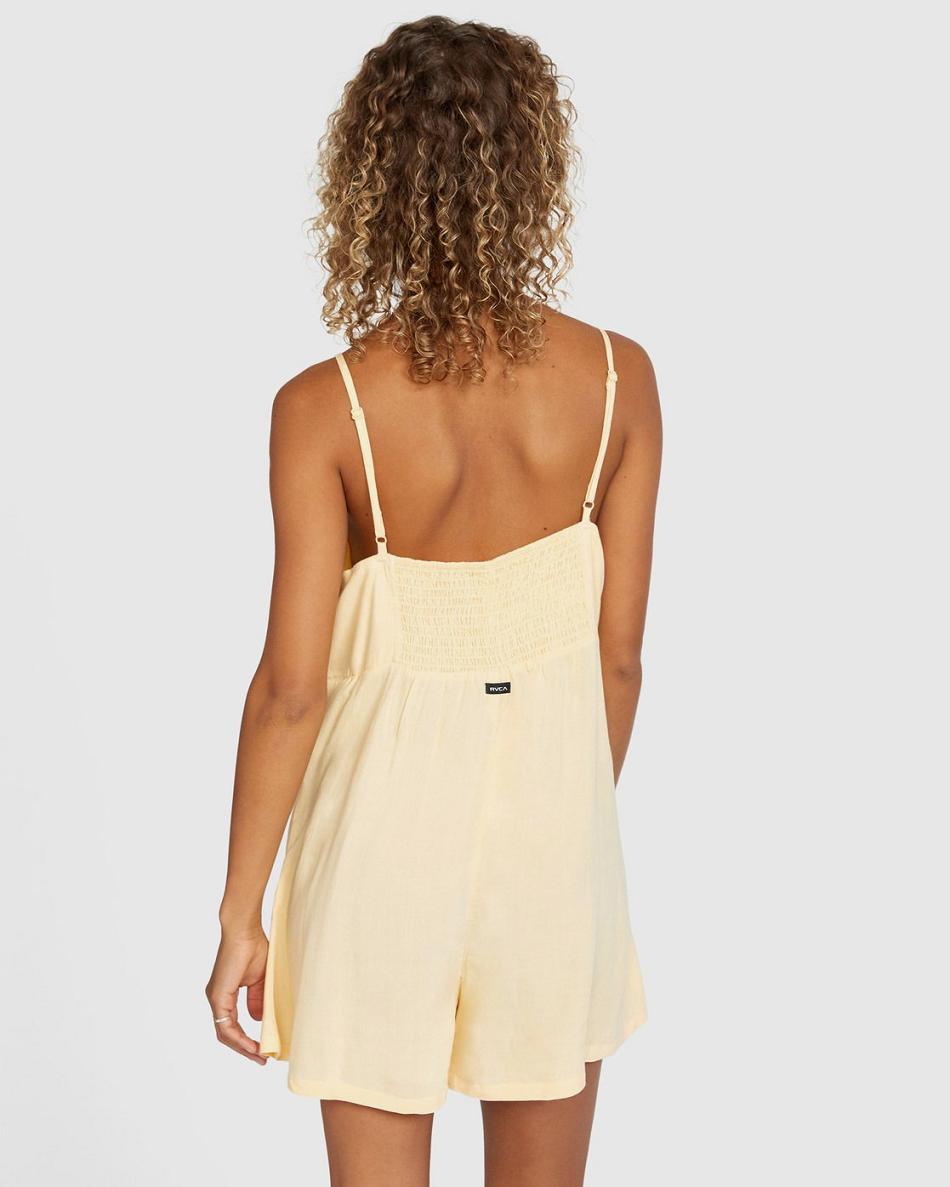 Cover ups Rvca Woodstock Romper Mujer Albaricoque | COQCS80586