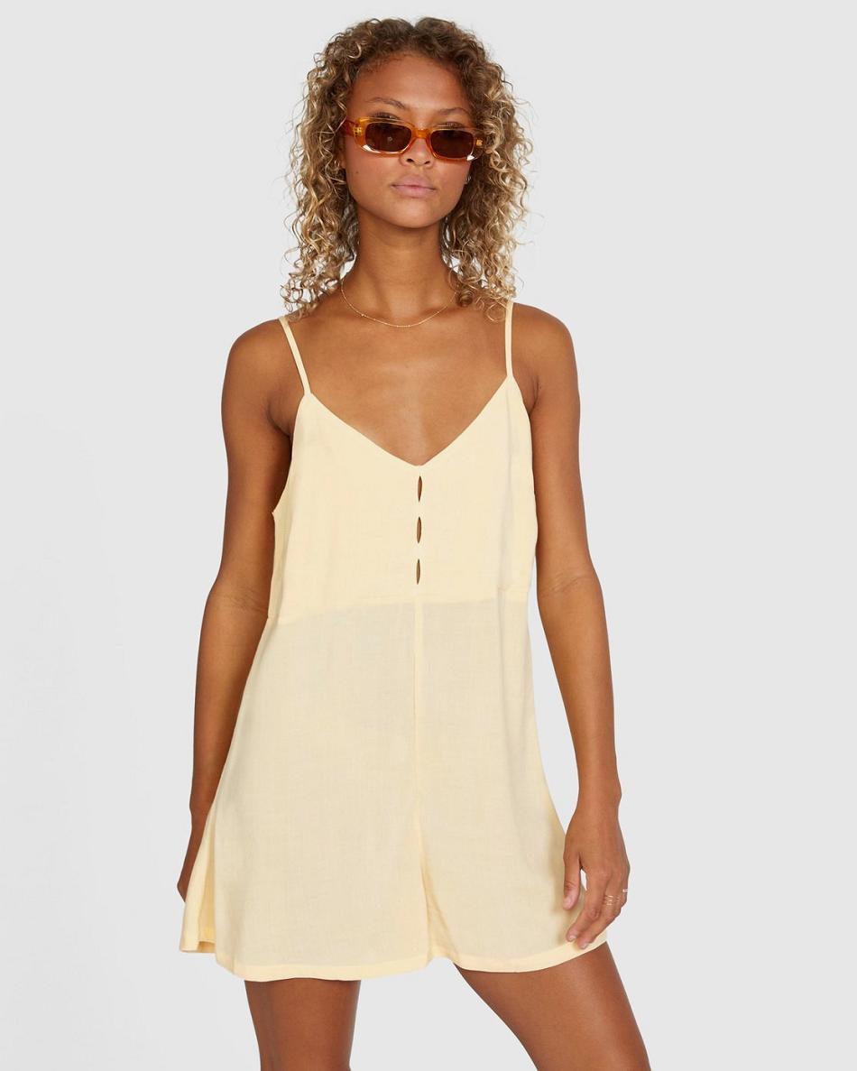 Cover ups Rvca Woodstock Romper Mujer Albaricoque | COQCS80586