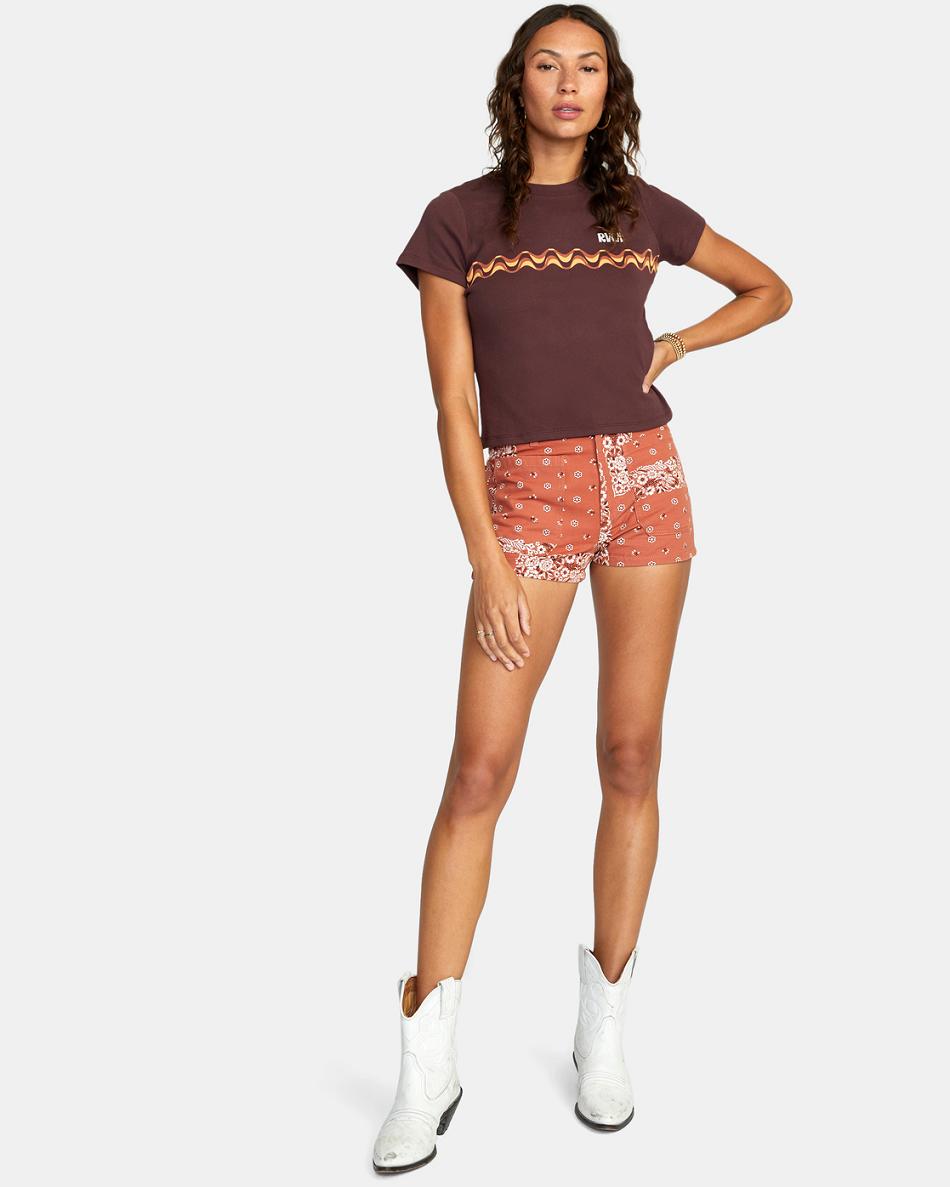 Falda Rvca Belle High-Rise Mujer Cinnamon | YCOVQ44053