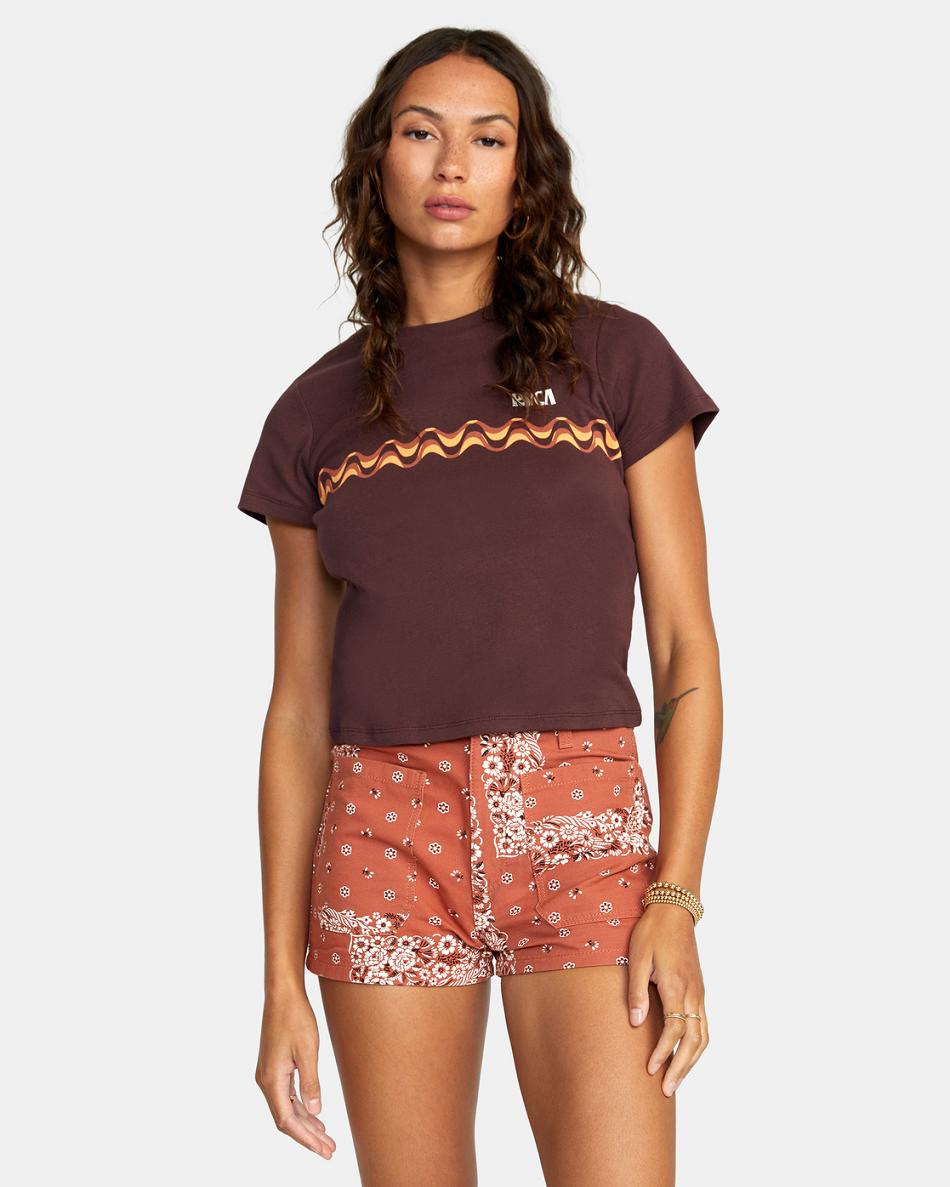 Falda Rvca Belle High-Rise Mujer Cinnamon | YCOVQ44053