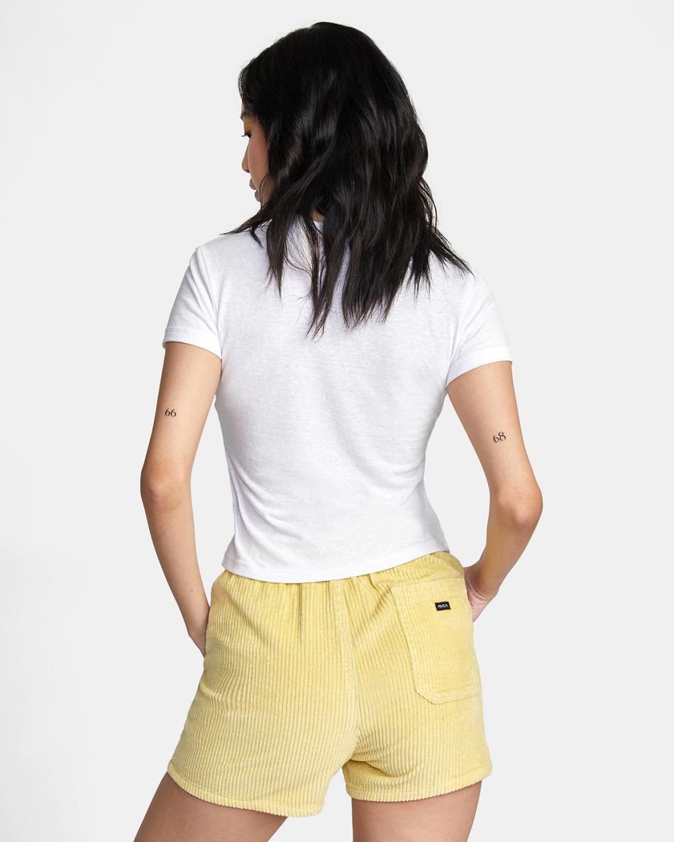 Falda Rvca Daylight Corduroy Mujer Amarillo | QCOWA12018