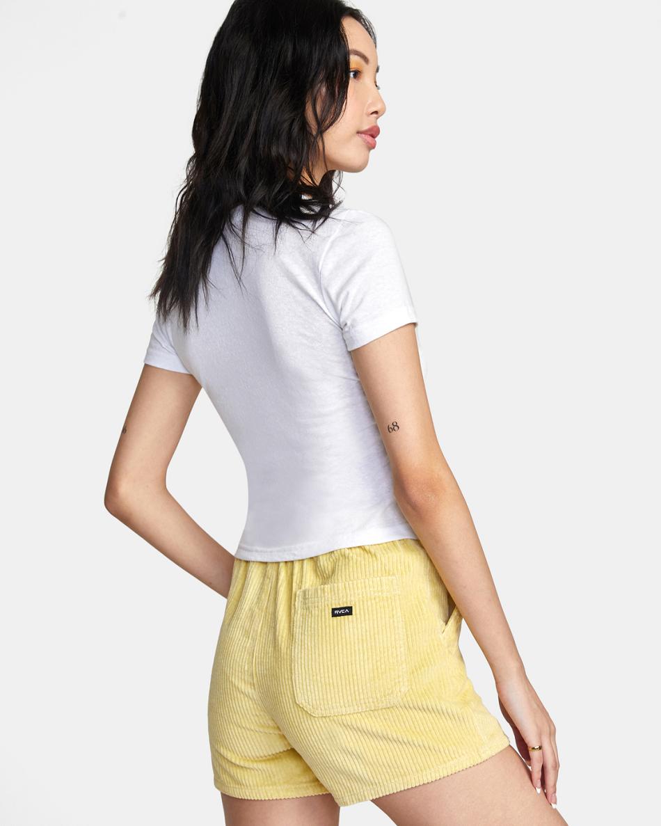 Falda Rvca Daylight Corduroy Mujer Amarillo | QCOWA12018